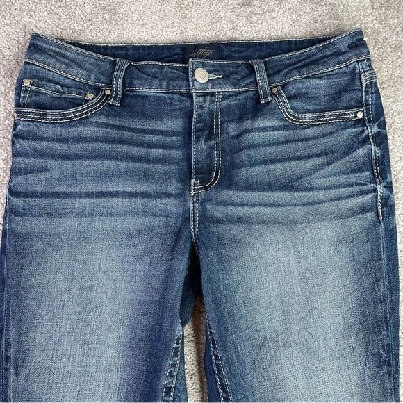 Daytrip Virgo Capri Jeans Women’s 30X24 Blue Straight Mod-Rise Dark Denim - Picture 2 of 13